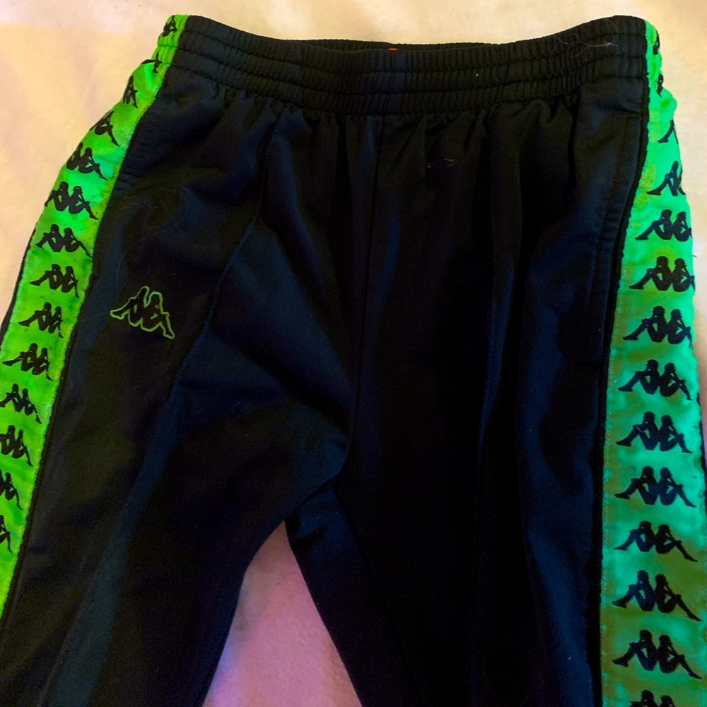 Kappa trousers lime green